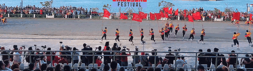 Cry of Jelicuon contingent streaming across the field during the Opening Salvo